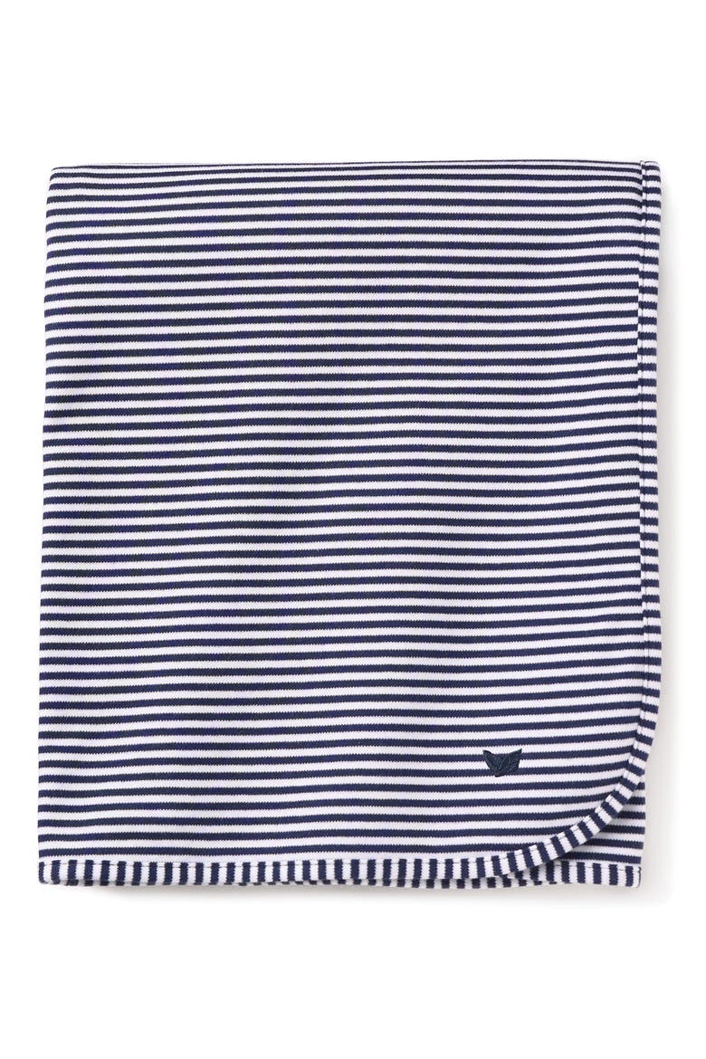 Pima Cotton Baby Blanket, Main, color, NAVY