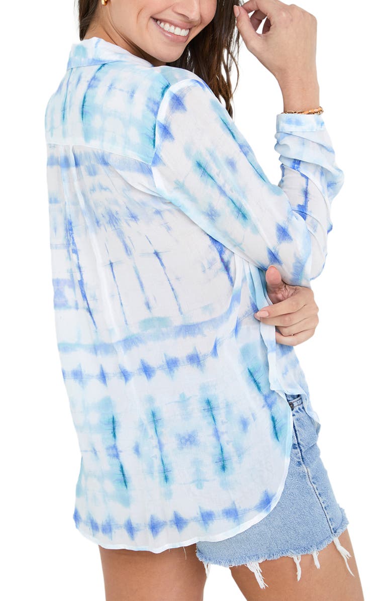 Bella Dahl Button-Up Tie Dye Shirt, Alternate, color,