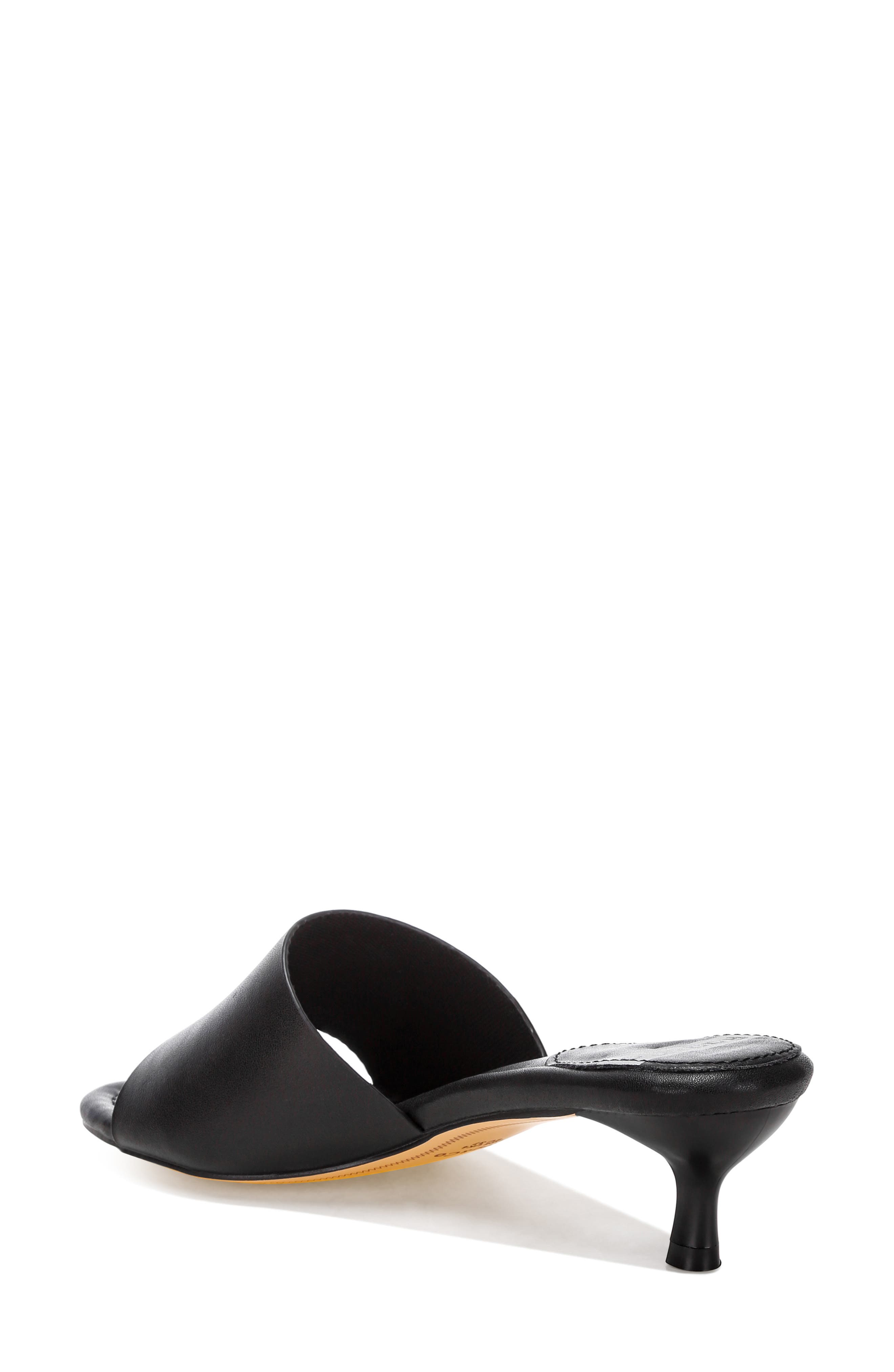 Vizzini Leather Slide Sandal, Alternate, color, BLACK