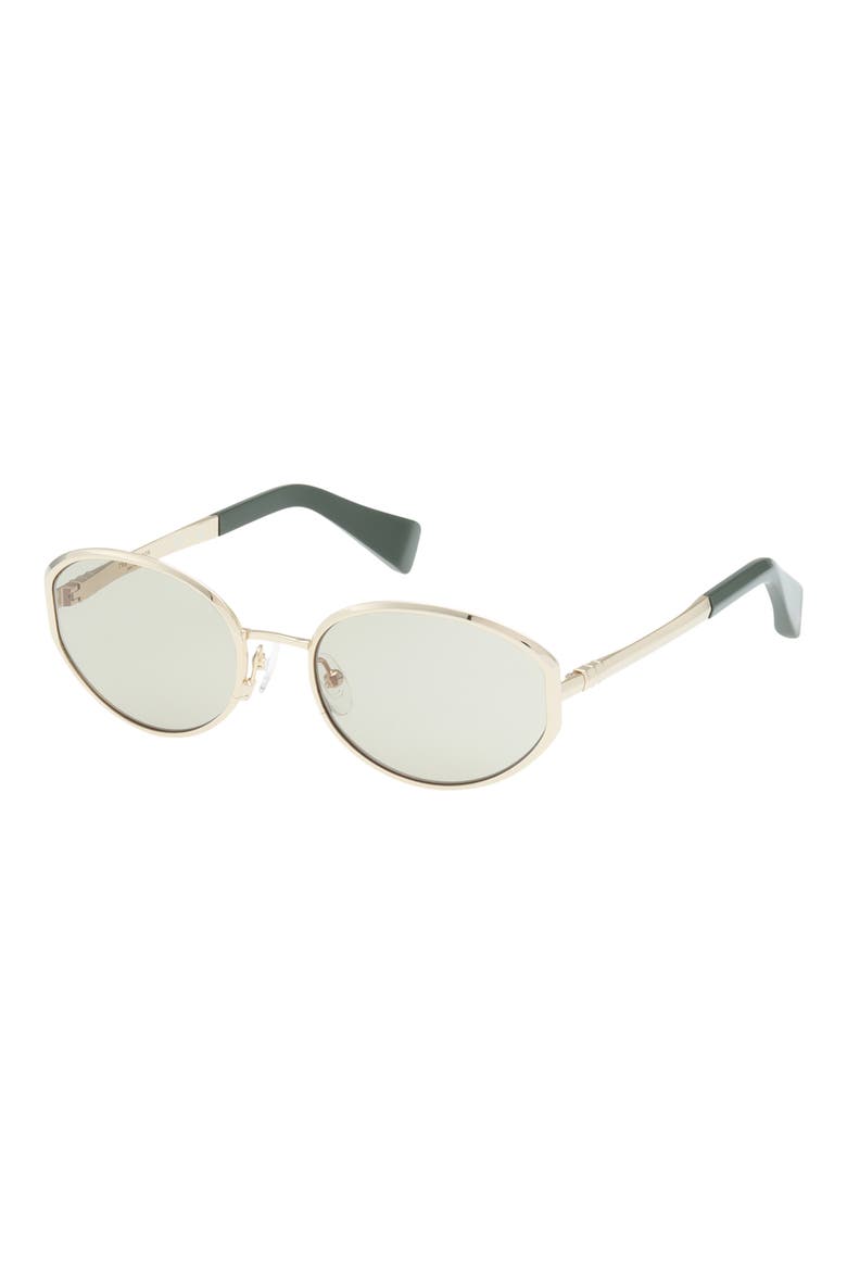 55mm Oval Sunglasses, Alternate, color, GOLD / OLIVE GREEN / OLIVE