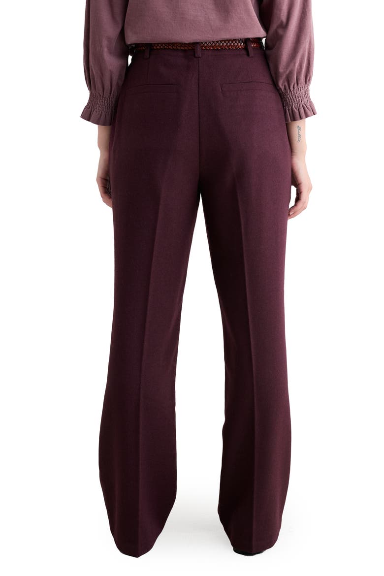 Lowena Straight Leg Recycled Wool Blend Pants, Alternate, color, DARK HELLEBORE