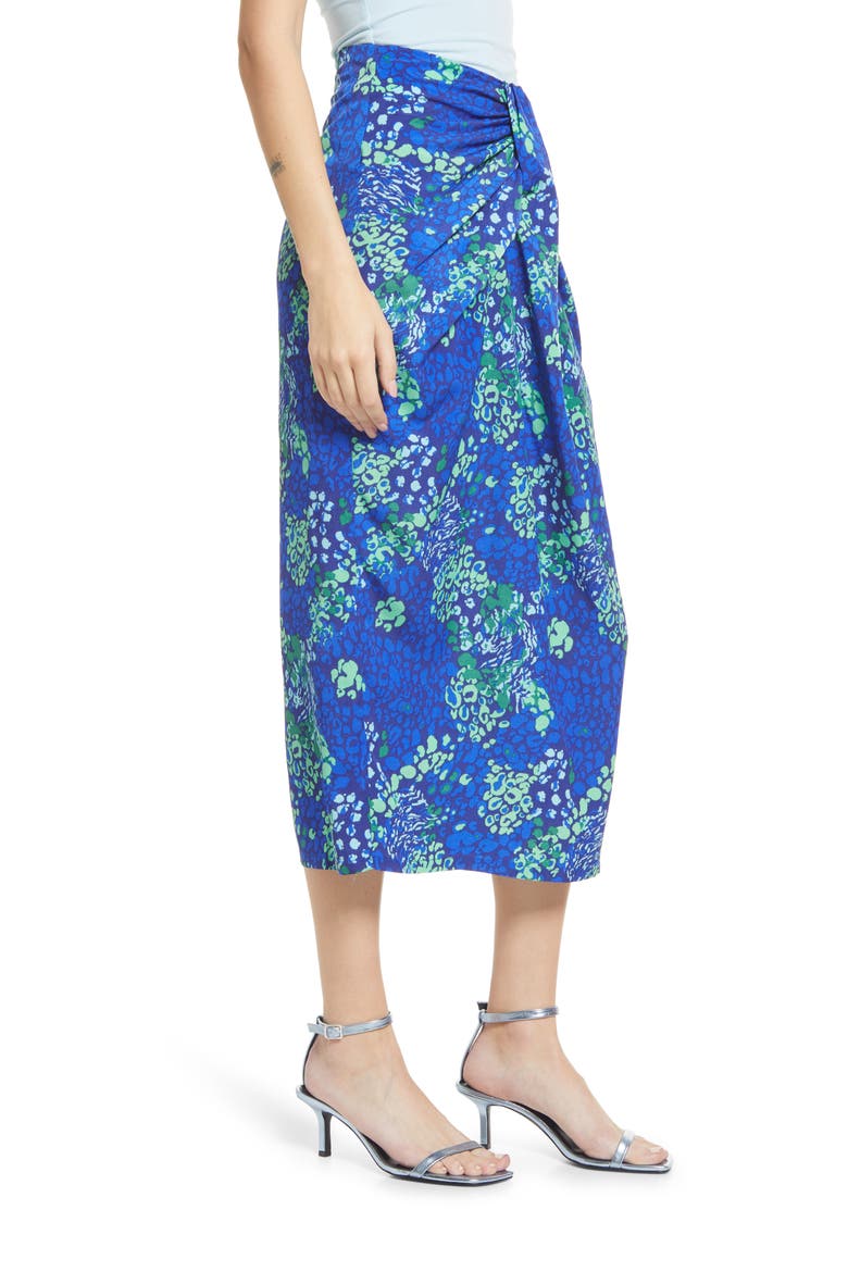 Scarlett Knot Front Skirt, Alternate, color, BLUE
