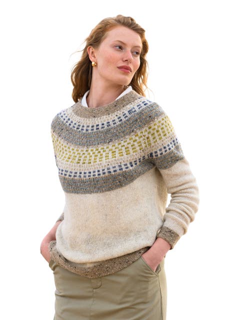 Float Stitch Yoke Donegal Sweater