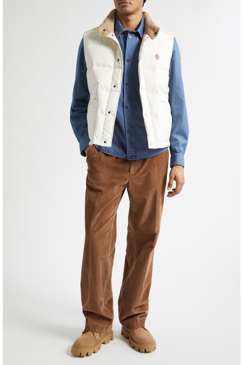Scais Mixed Media Down Puffer Vest, Alternate, color, BRIGHT WHITE