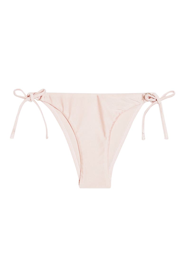 Ruched Ring Bikini Bottoms, Alternate, color, PINK