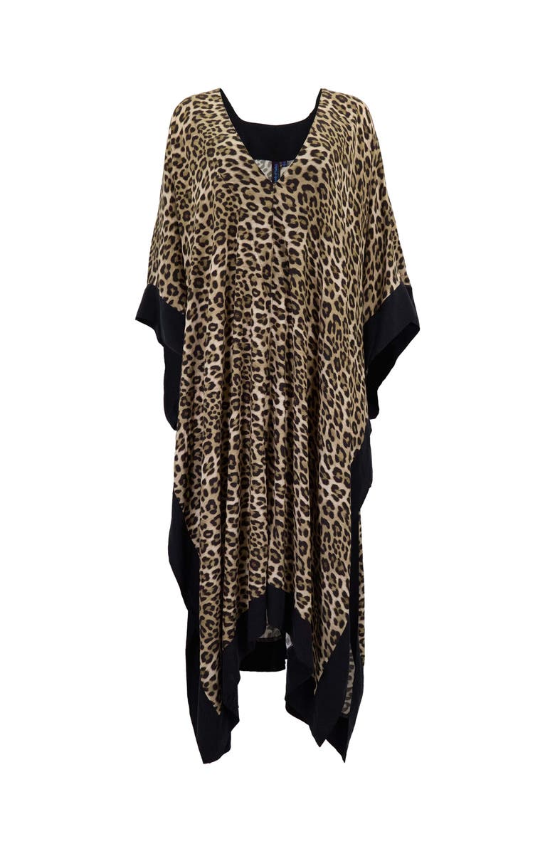 Lords of Harlech Leopard Womens Kaftan, Alternate, color, Leopard Brown