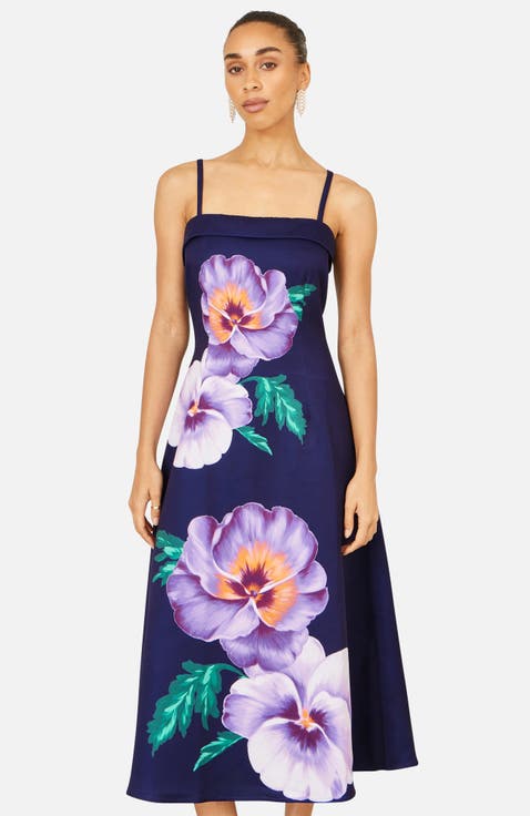 Pansy Strappy Midi Dress