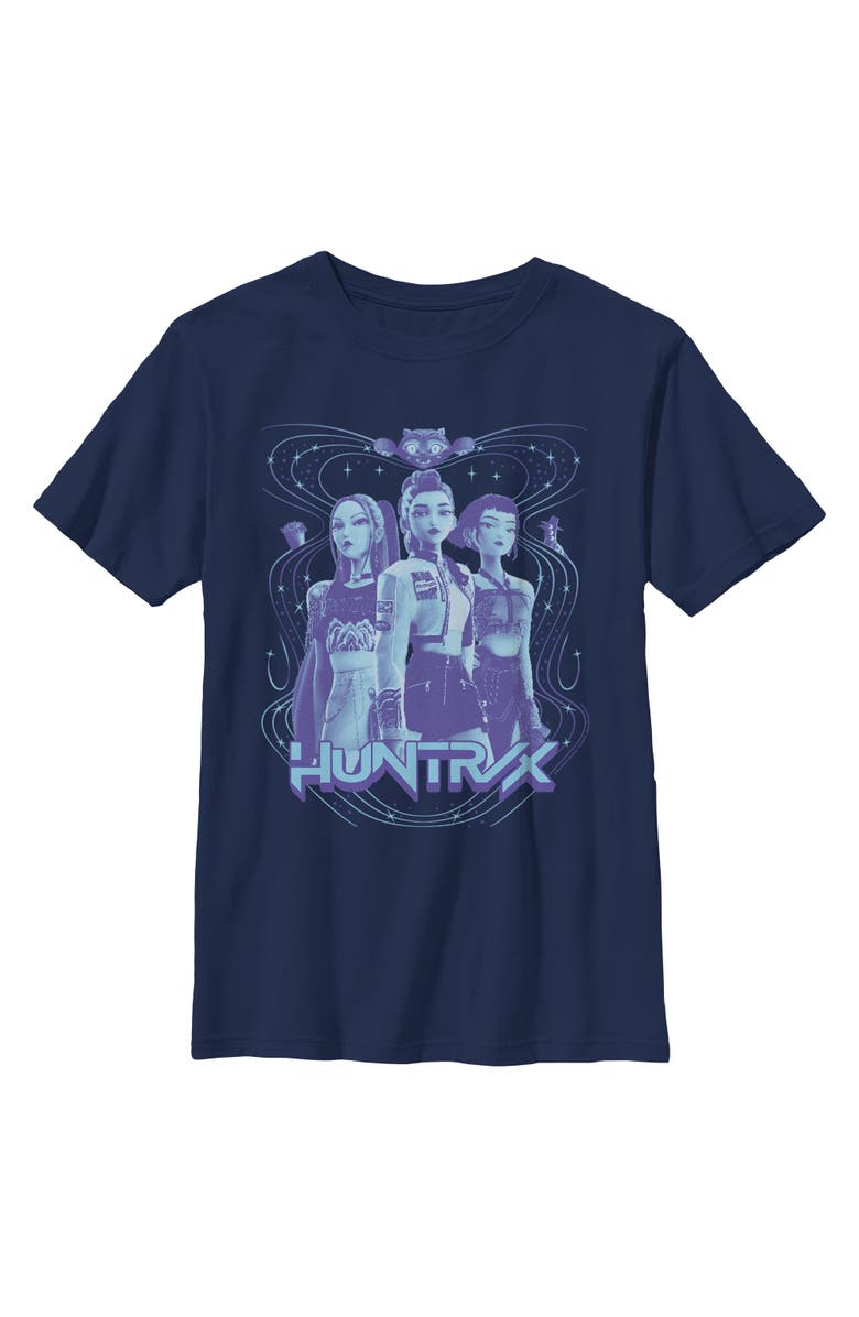 KPop Demon Hunters Boy's KPop Demon Hunters Huntrix Honmoon  Graphic T-Shirt, Main, color, Navy Blue