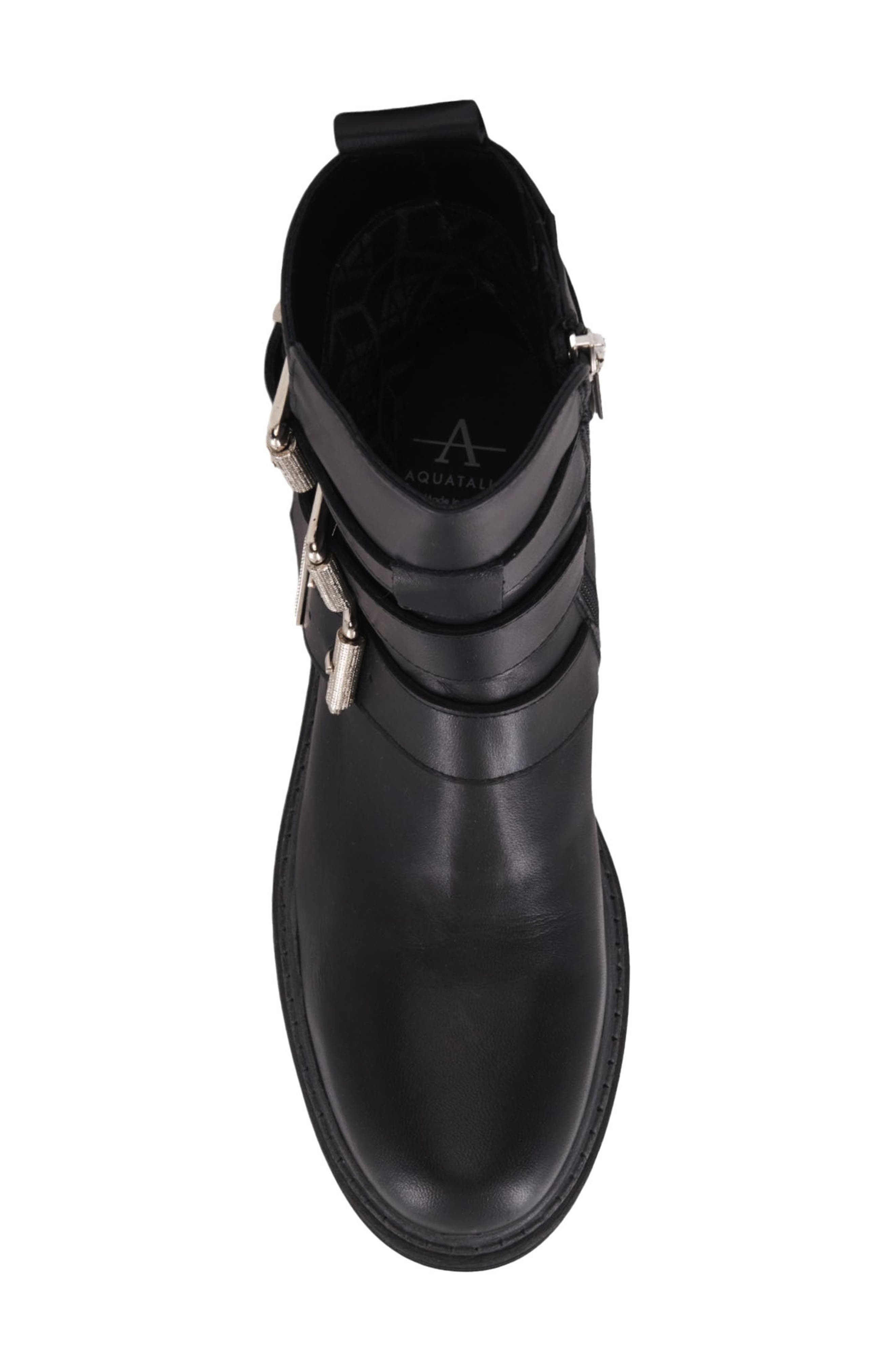 Aquatalia Follina Weatherproof Bootie, Alternate, color, Black