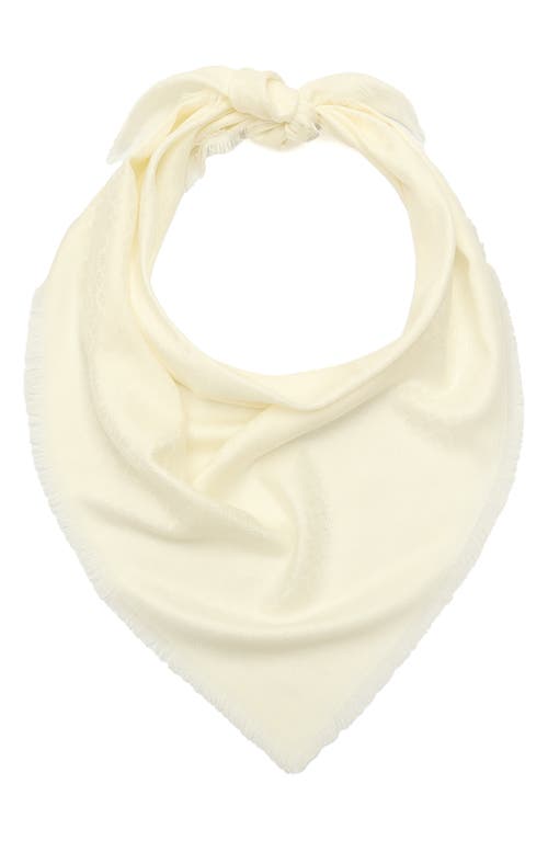 Shop Kate Spade New York Yarn-dye Floral Square Scarf In Cream
