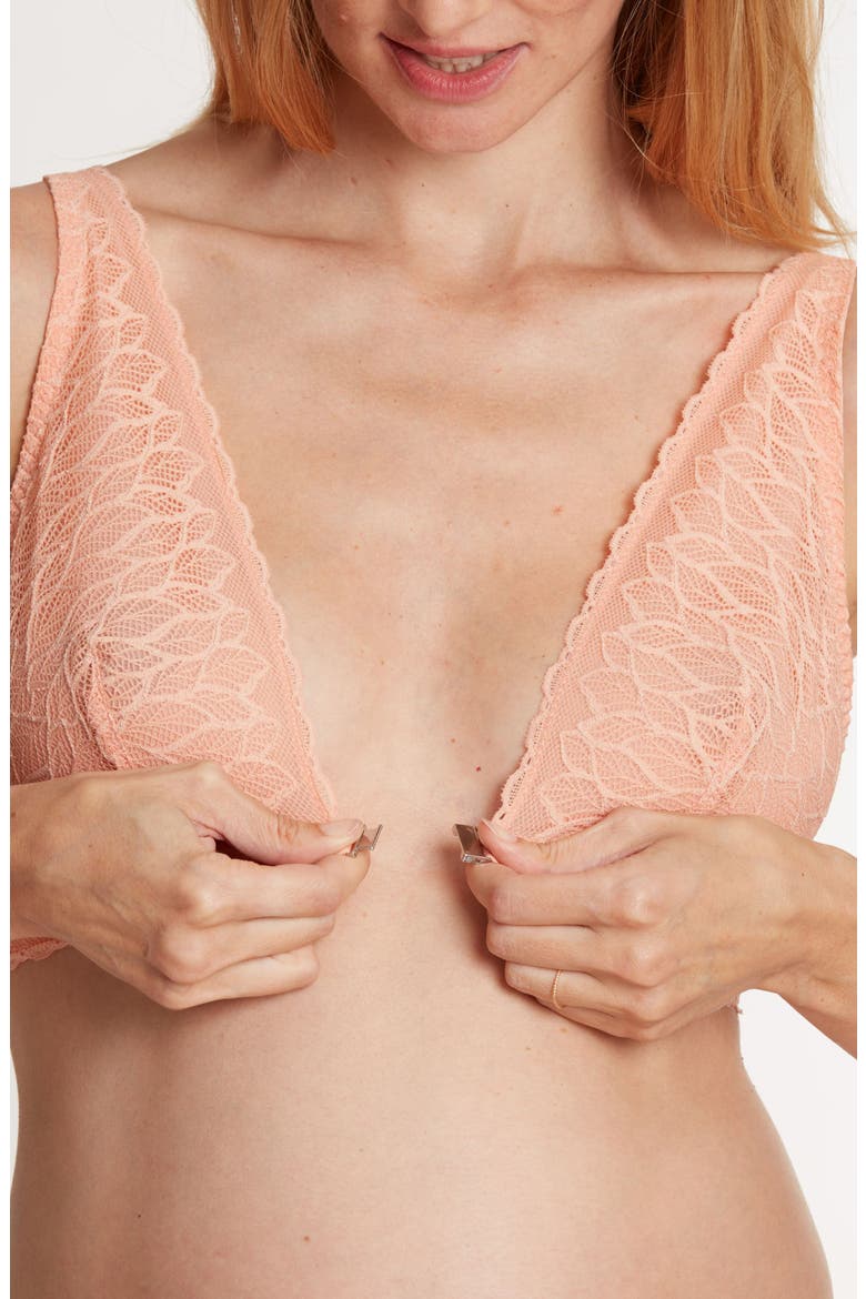 Bliss Maternity and nursing bra, Alternate, color, PEACH