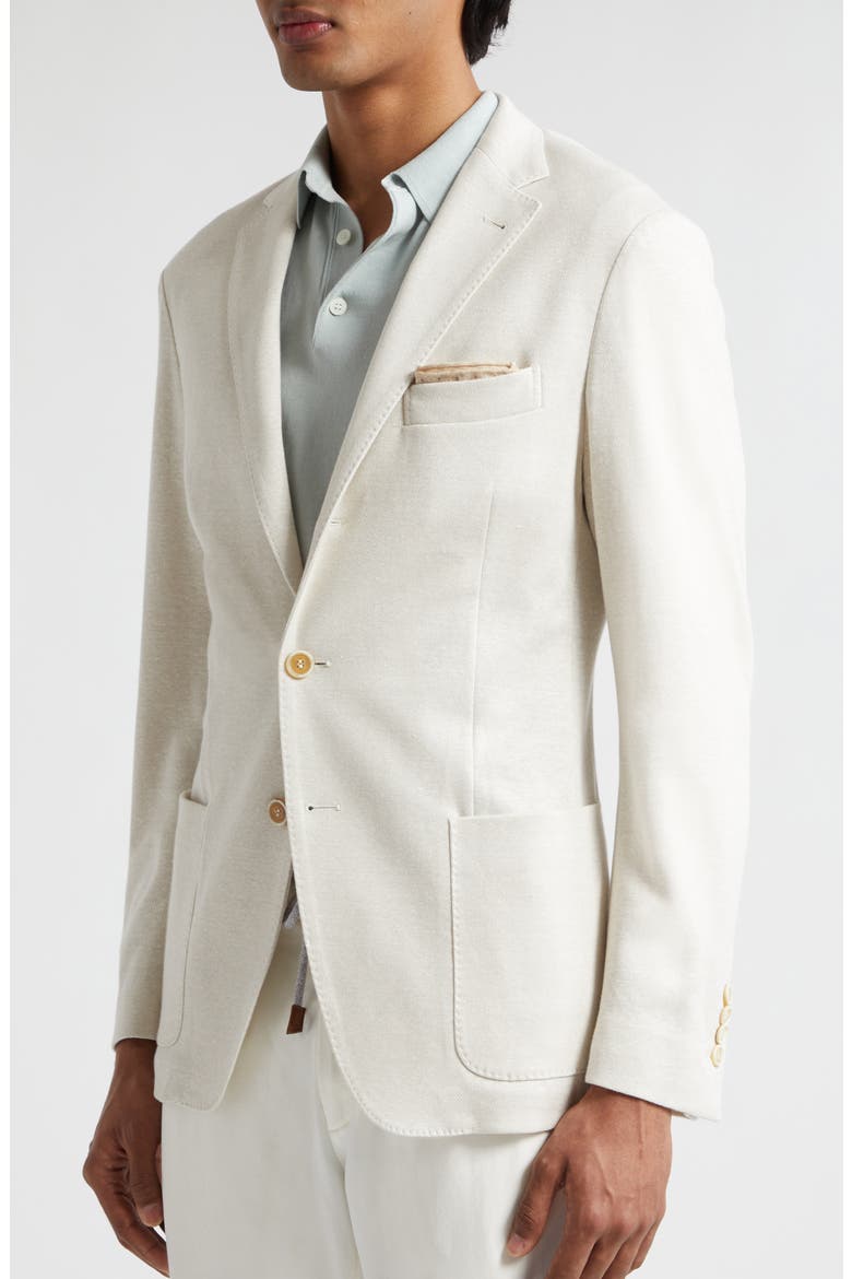 Linen & Cotton Sport Coat, Alternate, color, SAND