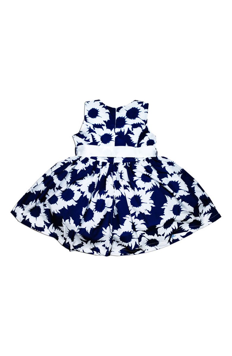 JOE-ELLA Kids' Sunflower Dress, Alternate, color, Navy