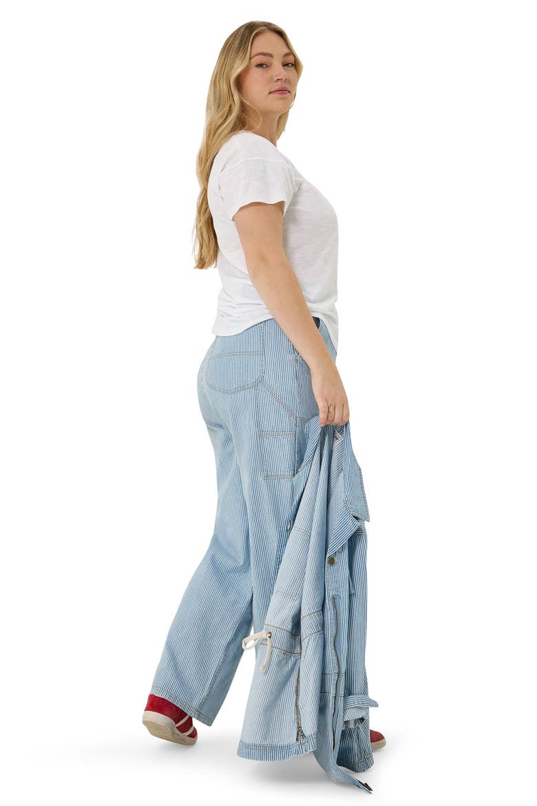 High Waist Carpenter Jeans, Alternate, color, MID RAILROAD