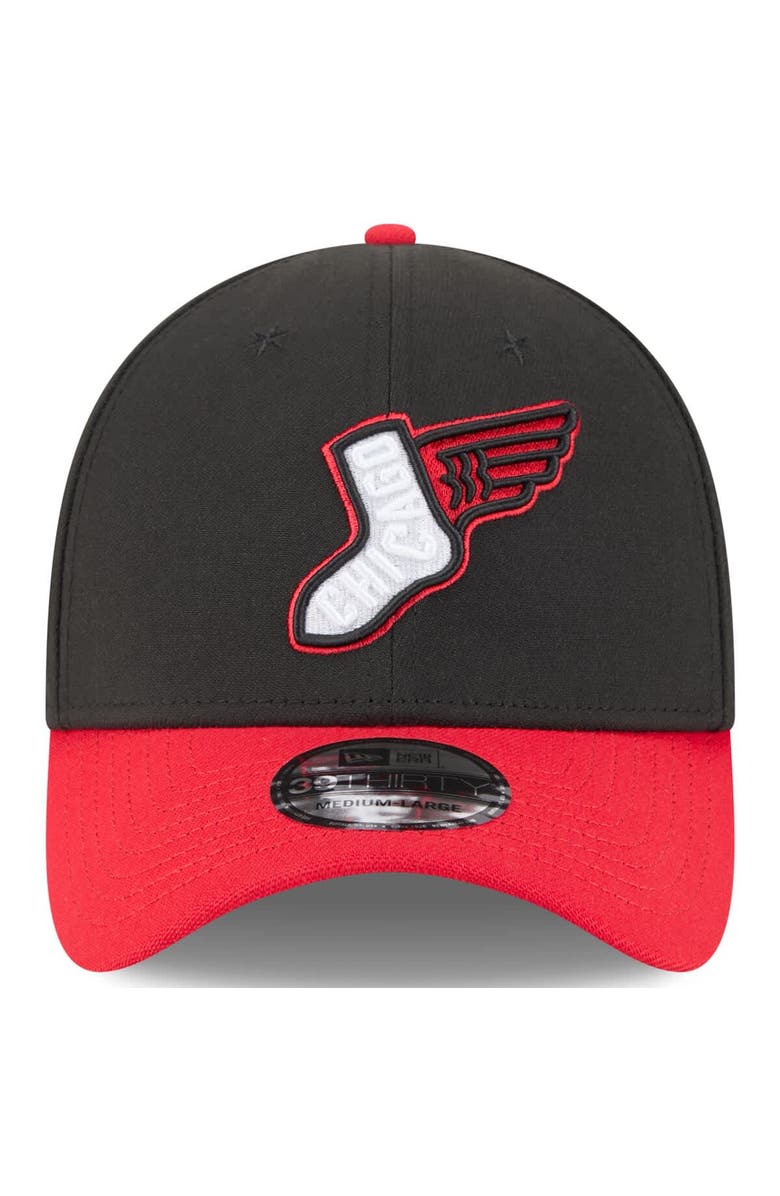 New Era Men's New Era Black/Red Chicago White Sox 2025 City Connect Alternate 39THIRTY Flex Hat, Alternate, color,