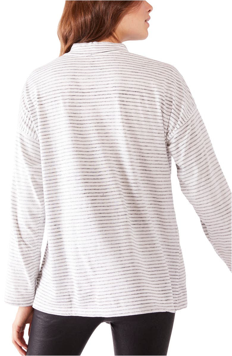 Free People Be Free Mock Neck Stripe Tunic, Alternate, color,