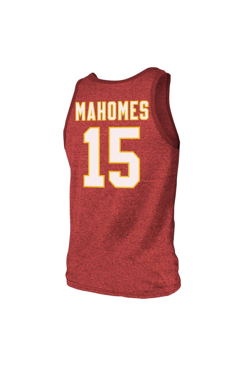 Men's Majestic Threads Patrick Mahomes Red Kansas City Chiefs Tri-Blend Player Name & Number Tank Top, Alternate, color, Red