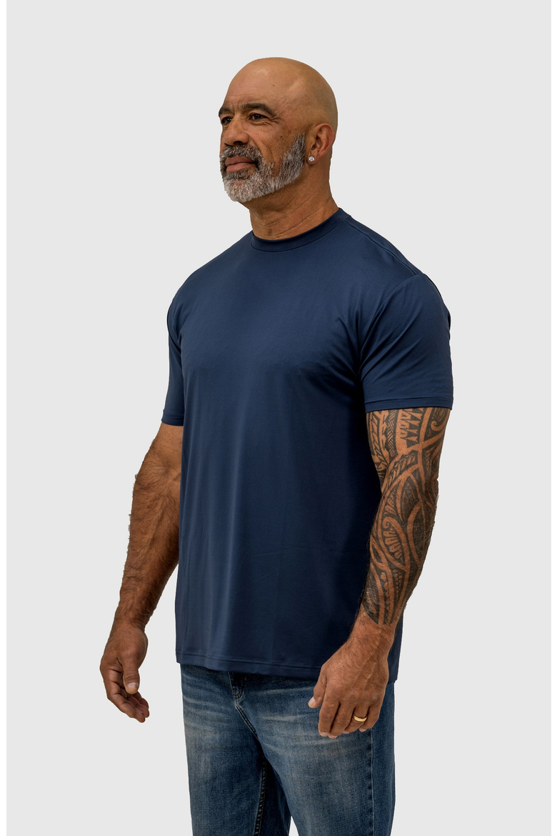 Active Tech Crew Neck T-Shirt, Alternate, color, Slate Blue