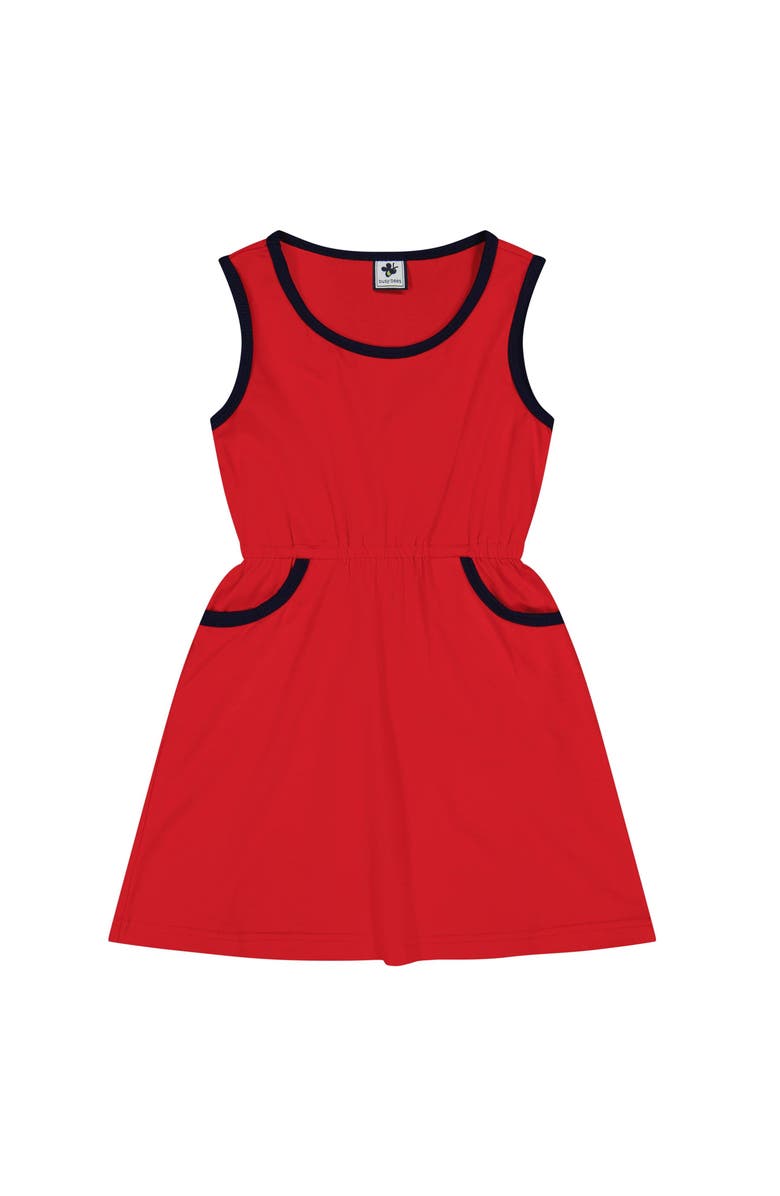 Busy Bees Ruby Pocket Dress Red, Main, color, 