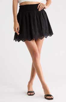 Eyelet Miniskirt