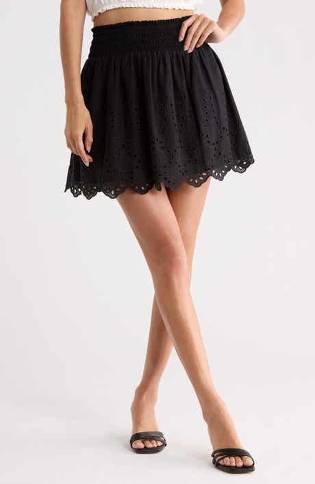 Melrose and Market Eyelet Miniskirt