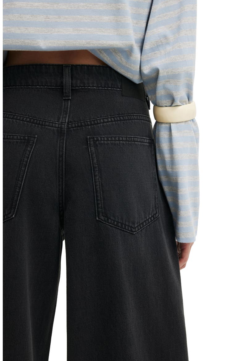 High Waist Wide Leg Jeans, Alternate, color, LEO BLACK