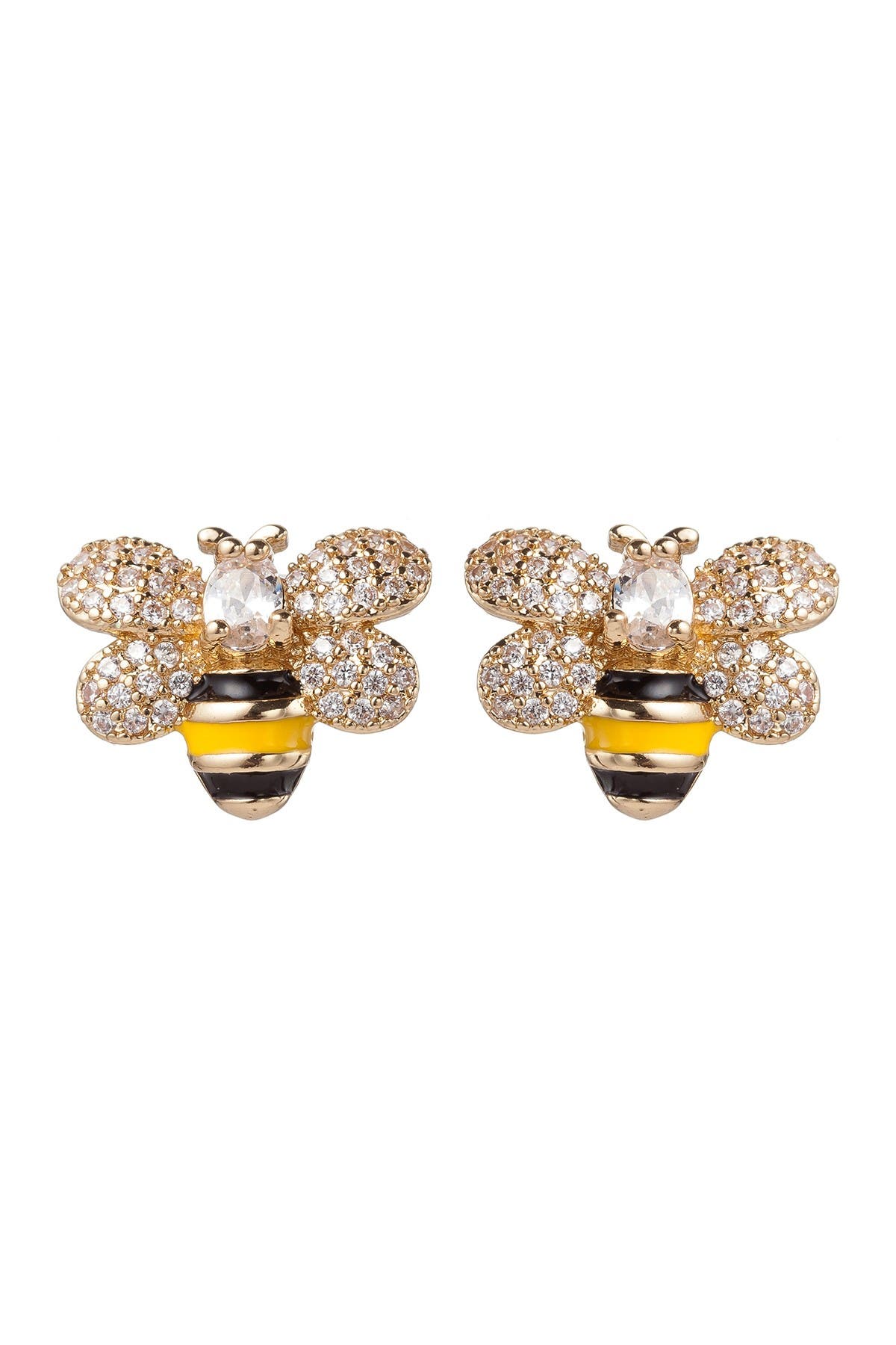 EYE CANDY LOS ANGELES Honeybee CZ Pave Stud Earrings