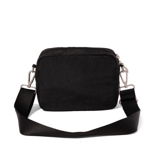 Shop Baggallini Coastal Flip Lock Camera Bag Crossbody In Black