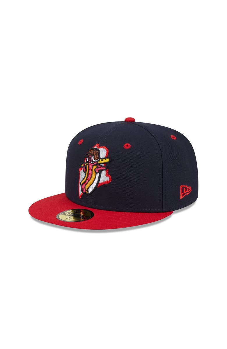 New Era Men's New Era Navy Portland Sea Dogs Theme Nights 59FIFTY Fitted Hat, Main, color, Navy
