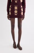Chloé Argyle Wool & Cashmere Miniskirt