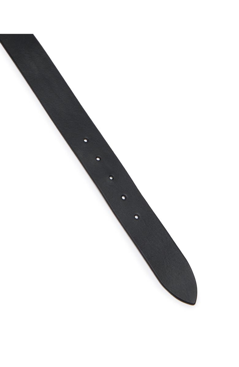 Fortela Aged Silver Turquoise Buckle Belt, Alternate, color, Black