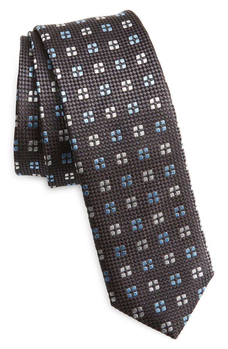 BOSS Geometric Silk Tie, Main, color,