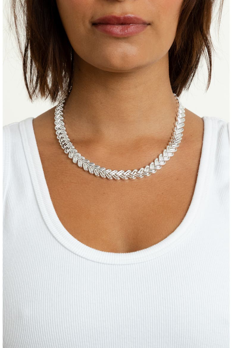 Estelle Chain Necklace, Alternate, color, SILVER