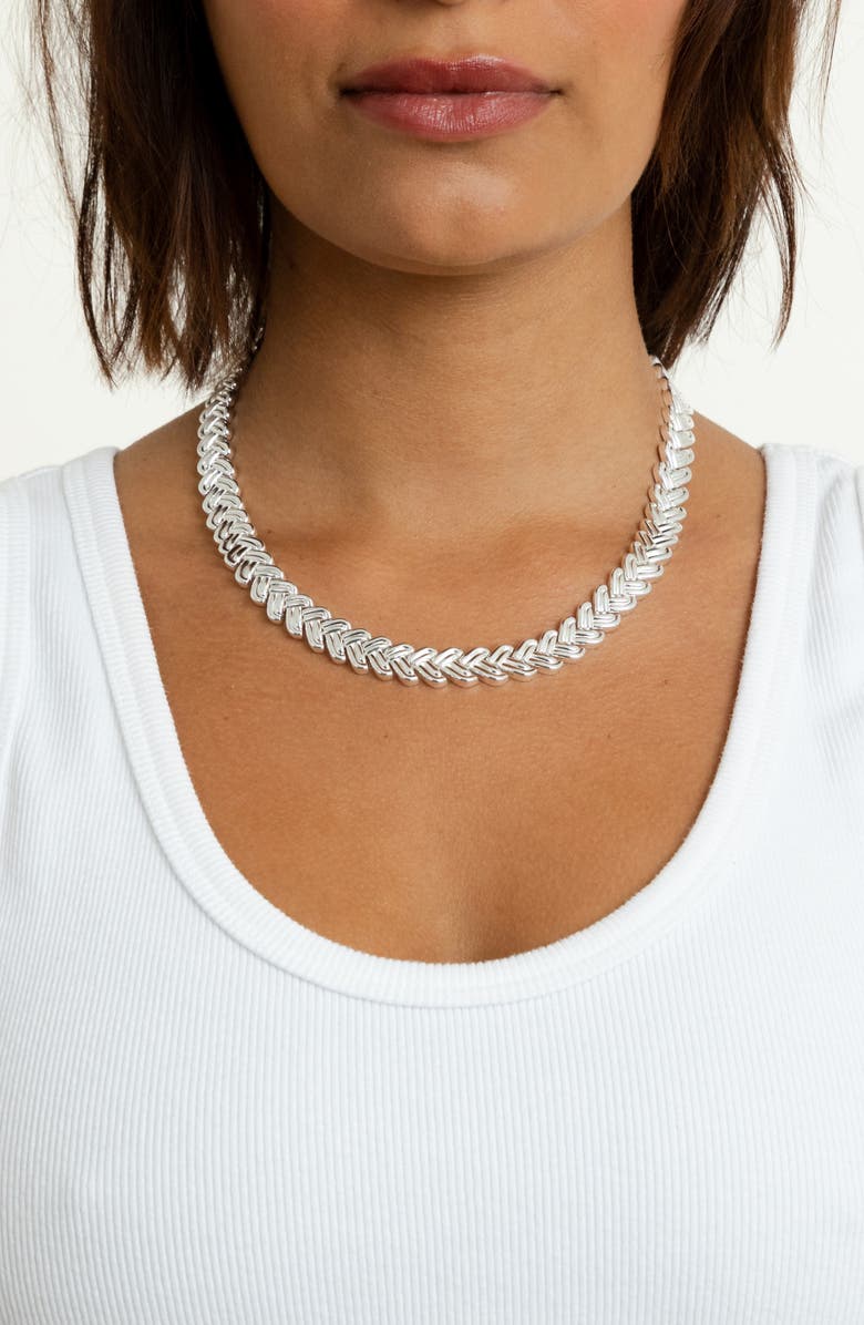 MIRANDA FRYE Estelle Chain Necklace, Alternate, color, Silver