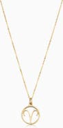 Oradina 14K Gold Zodiac Pendant Necklace