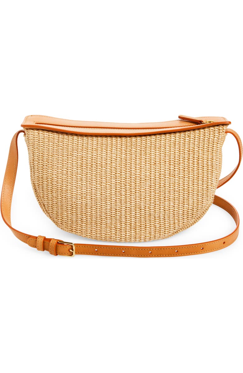 Mansur Gavriel Moon Raffia Sling Bag, Alternate, color,