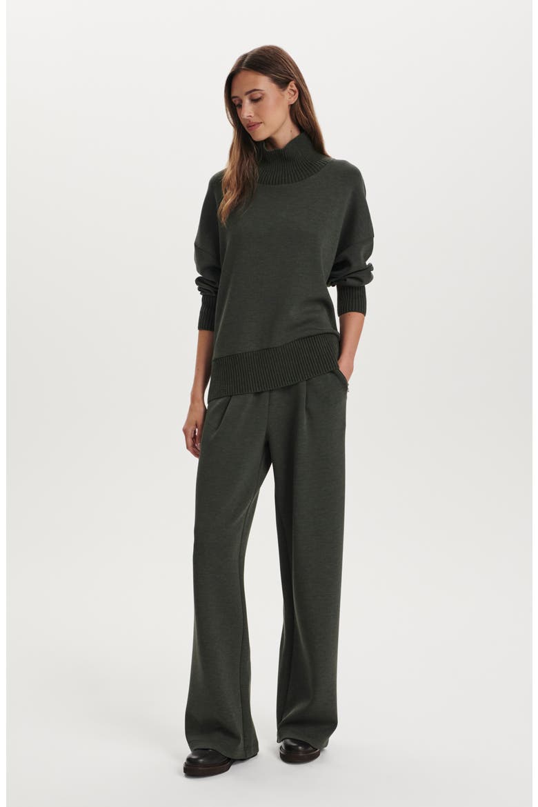 The Extra Wide Leg 29.5-Inch Pants, Alternate, color, OLIVE MARL
