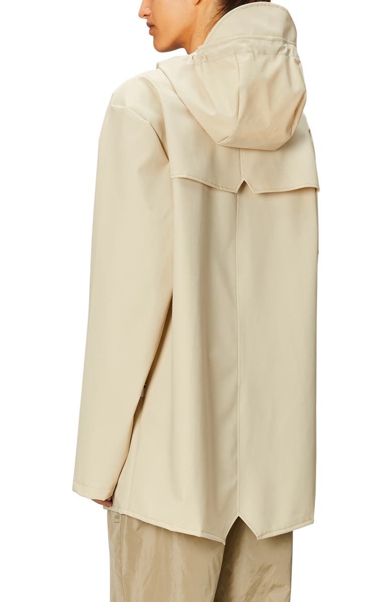 Rains Waterproof Snap Front Rain Jacket, Alternate, color, Dune