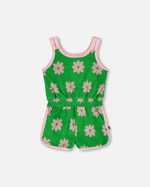 Terry Cloth Sleeveless Flowers Jumpsuit (Toddler, Little Kid & Big Kid)
