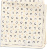 Eleventy Medallion Wool & Cotton Muslin Pocket Square