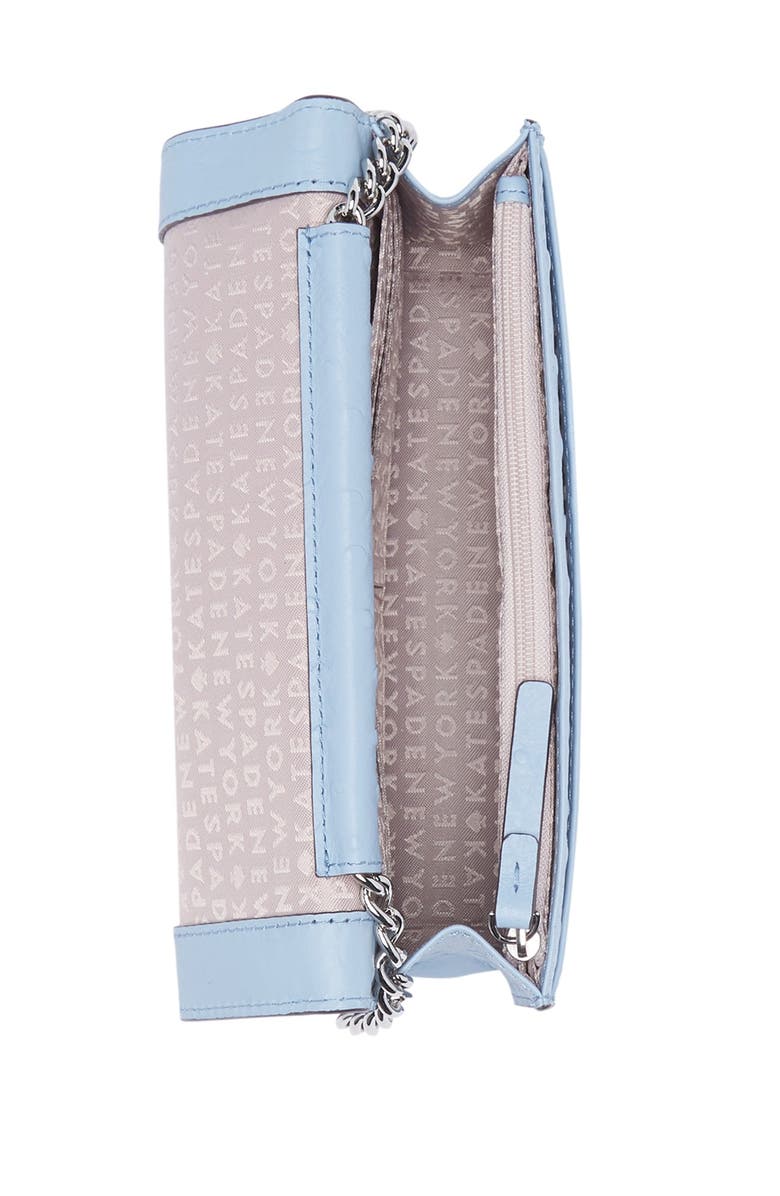 Kate Spade New York crossbody ostrich embossed wallet, Alternate, color, 