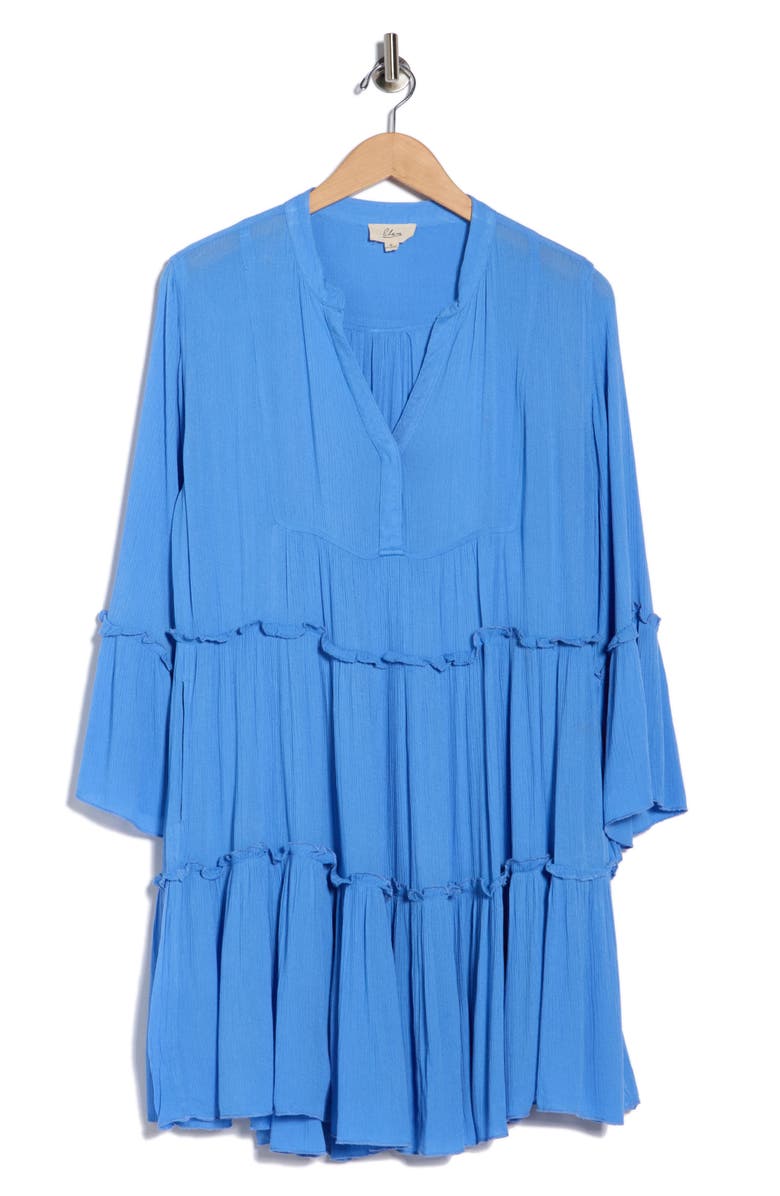 Elan A-Line Tiered Mini Dress, Alternate, color, Blue