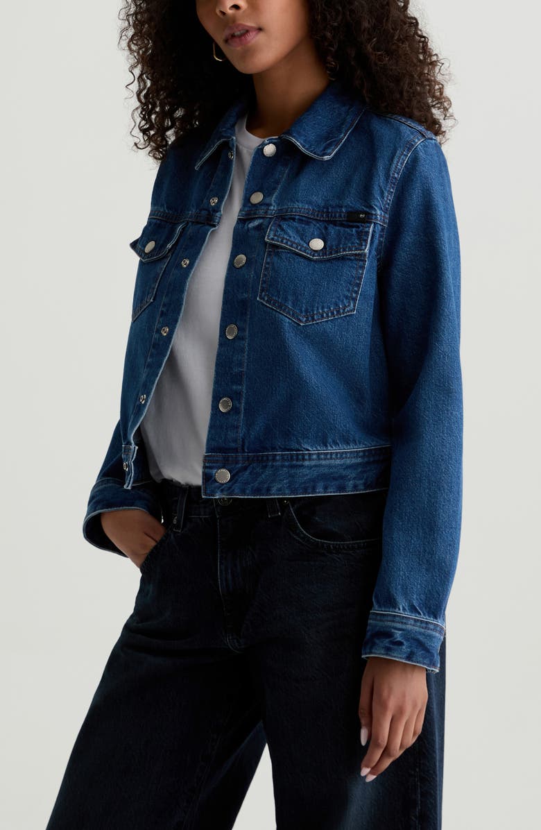 AG Molly Denim Trucker Jacket, Alternate, color, Denali