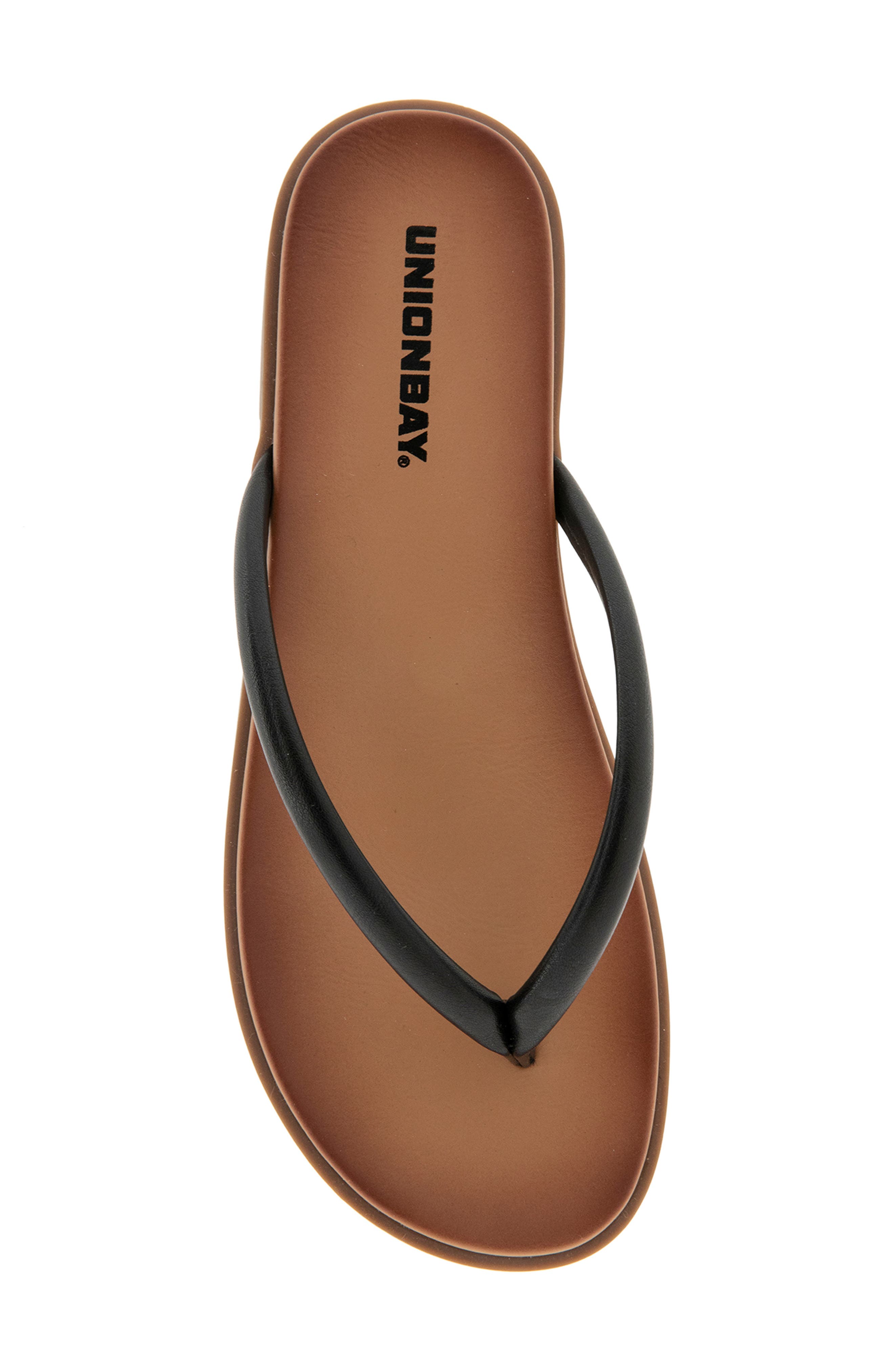 UNIONBAY Rochel Flip Flop Sandal, Alternate, color, Black