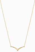 Oradina 14K Yellow Gold Fly High Pendant Necklace