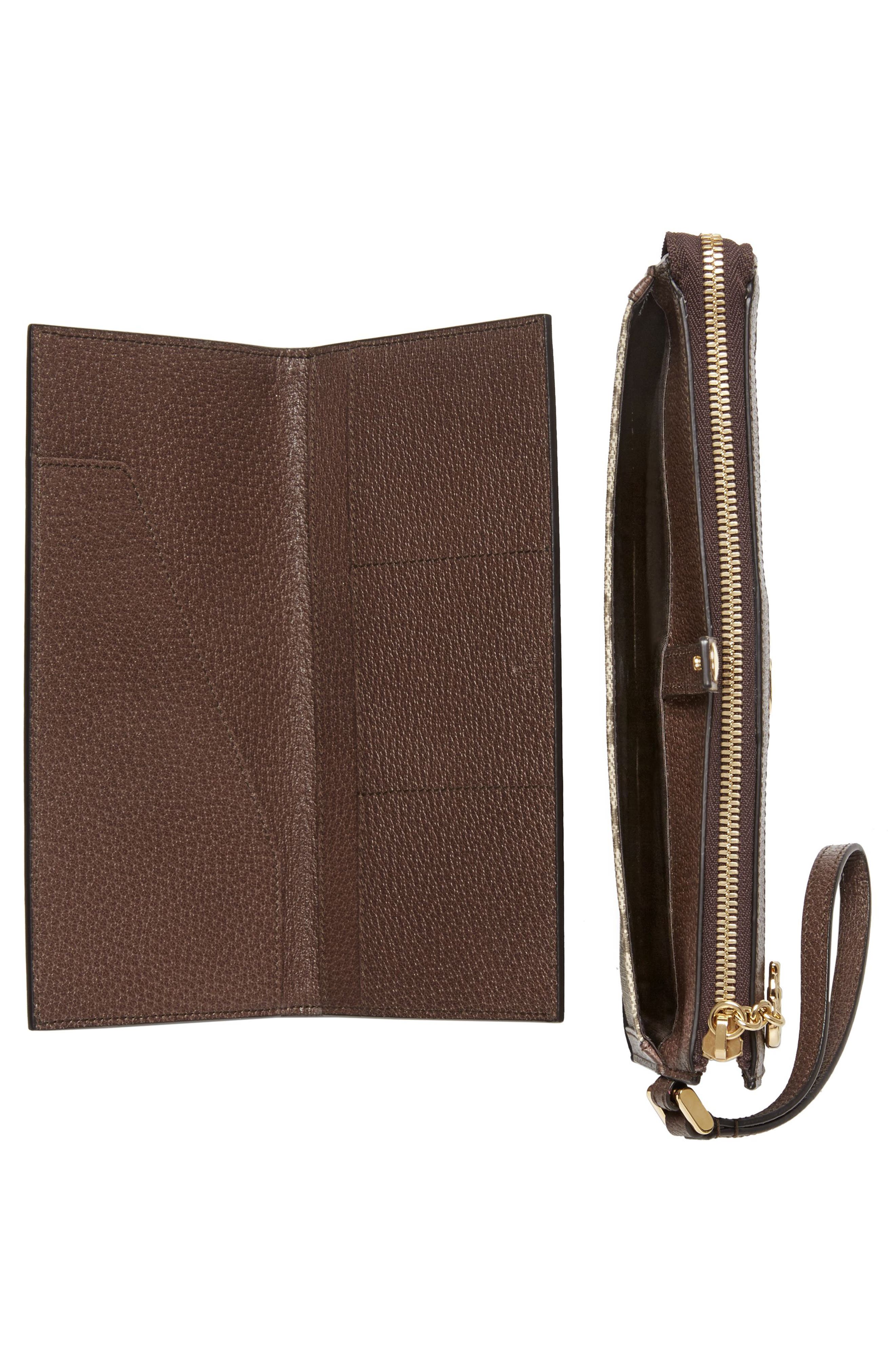 Gucci GG Supreme Canvas Travel Wristlet, Alternate, color, 