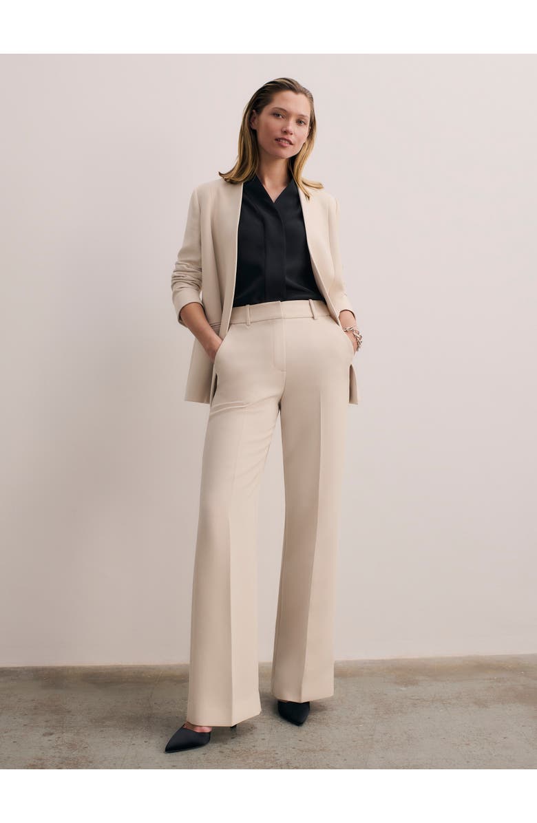 The Fold Selsey Doppio Crepe Blazer, Alternate, color, Neutral