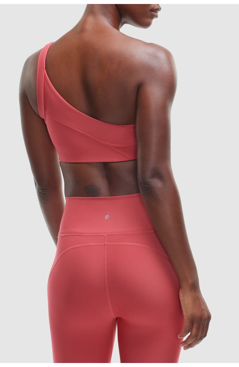 Peloton Endurance Light One Shoulder Bra, Alternate, color, Brick Red