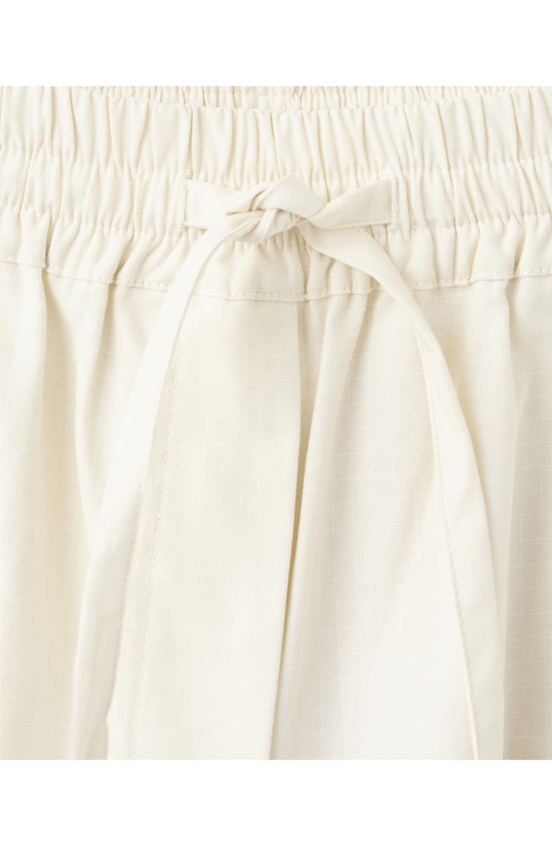 MANGO Pull-On Wide Leg Cotton Pajama Pants, Alternate, color, Ivory White