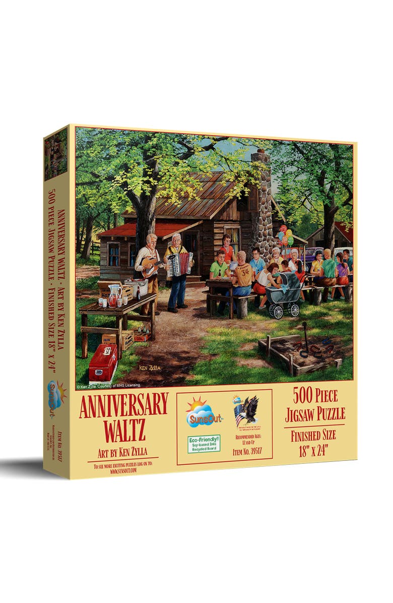 Sunsout Anniversary Waltz 500 piece Jigsaw Puzzle for Adults, Main, color, Multicolor
